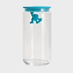 Alessi Glass Jar with Blue Lid - Large