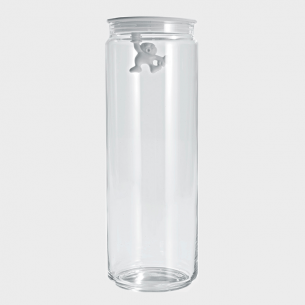 Alessi Glass Jar with White Lid - Extra Large