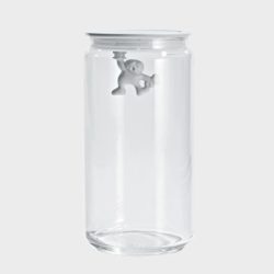 Alessi Glass Jar with White Lid - Large