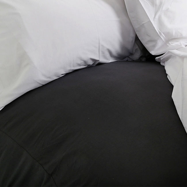 Deep Charcoal Fitted Sheet - Wrapistry