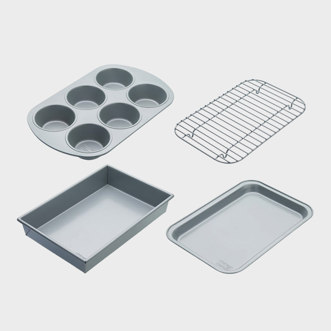 Chicago Metallic Non-Stick Toaster Oven Bakeware Set, 4-Piece
